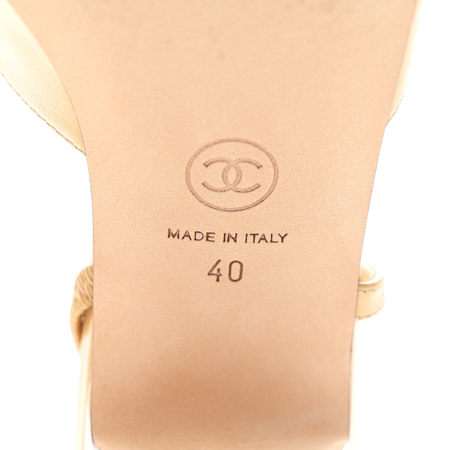 Goatskin Grosgrain Cap Toe CC Slingback Pumps 40 Beige Black