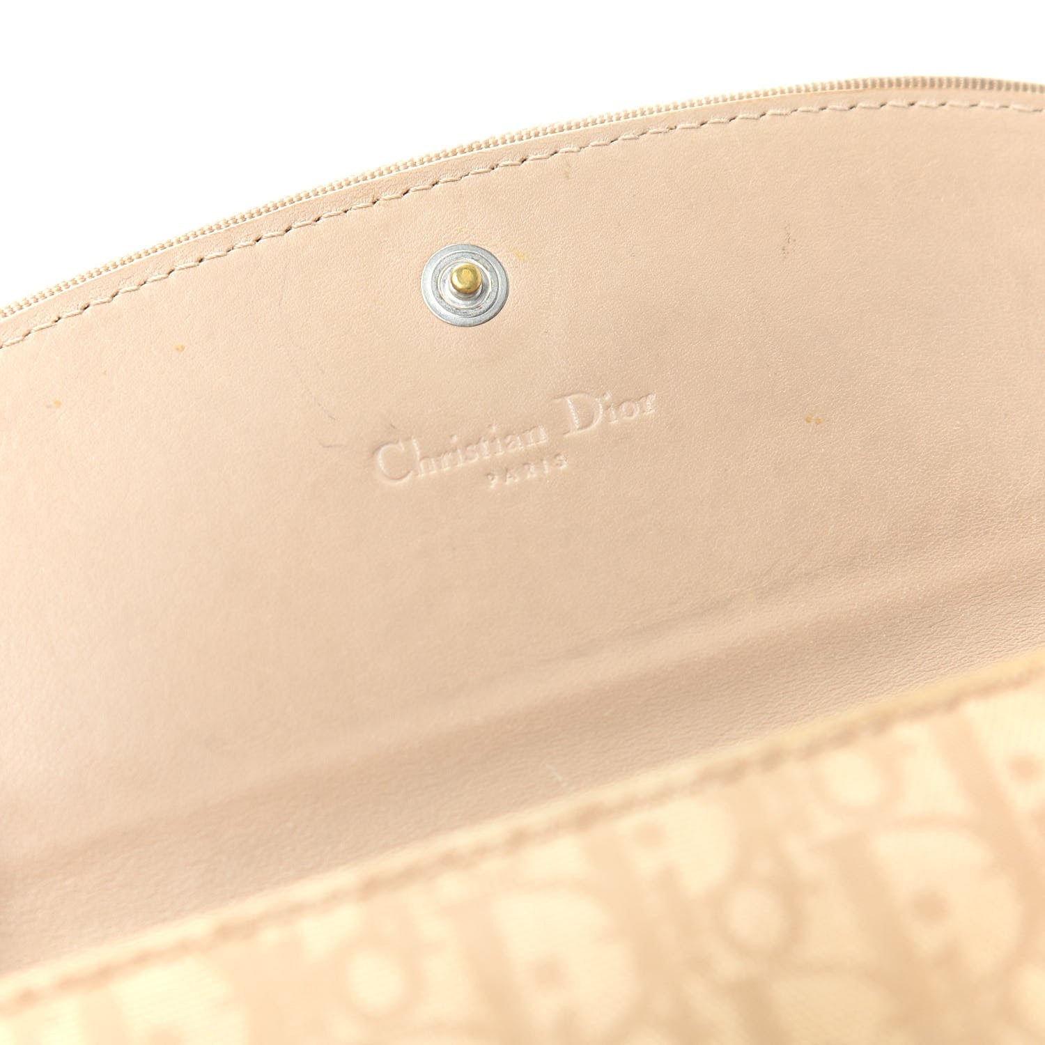 Christian Dior Monogram Flap Wallet Beige 6 of 11
