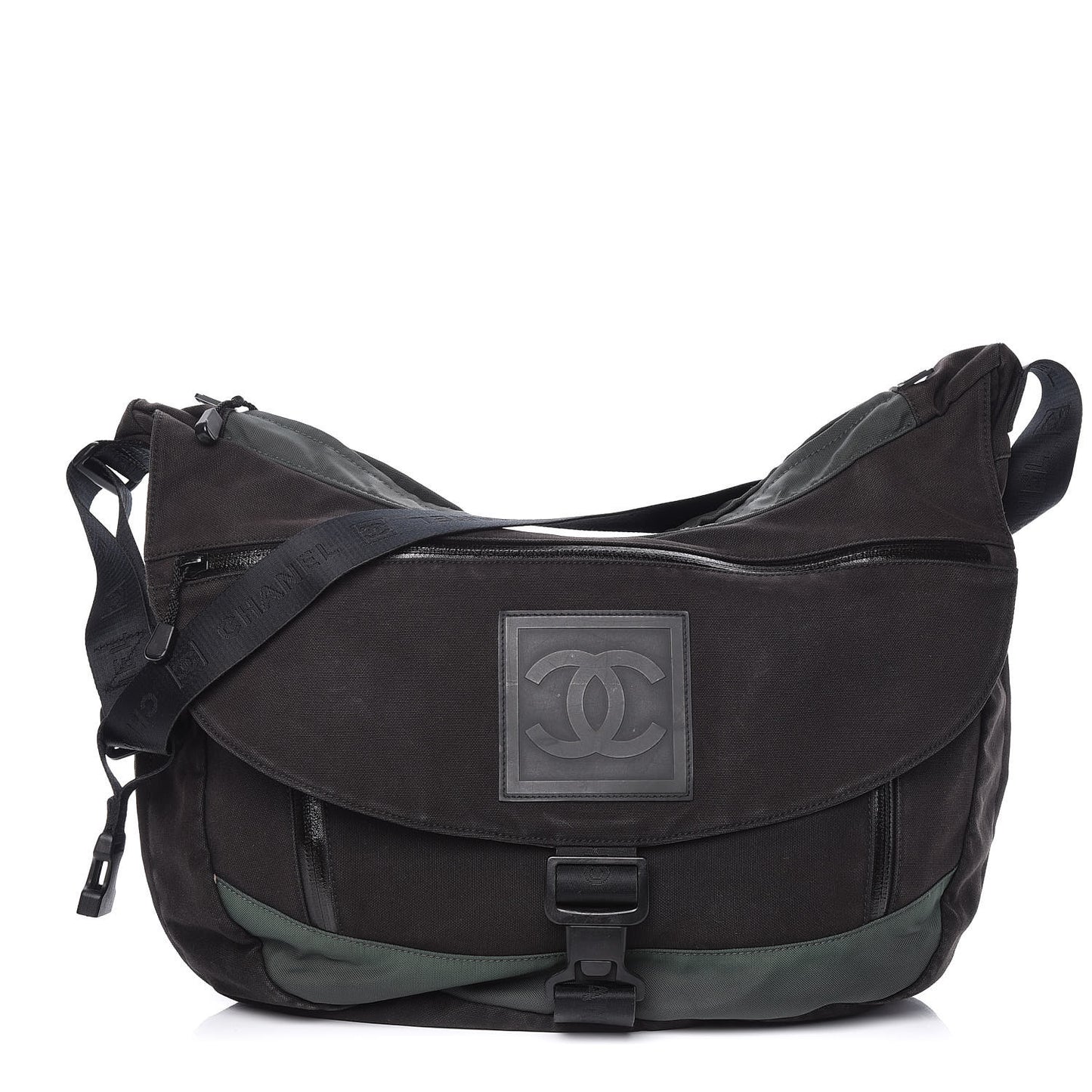 Canvas Nylon Sport Messenger Black