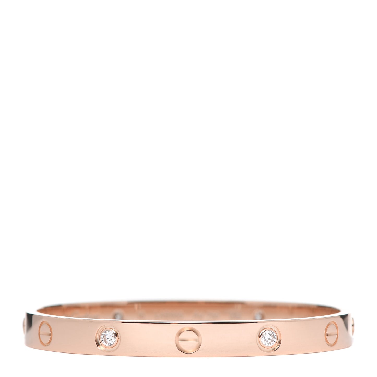 18K Pink Gold 4 Diamond LOVE Bracelet 16