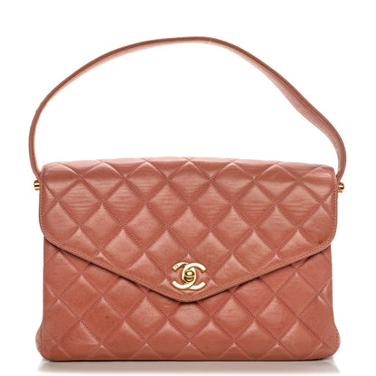 Chanel Lambskin Quilted Envelope Single Flap Pink 1 of 13
