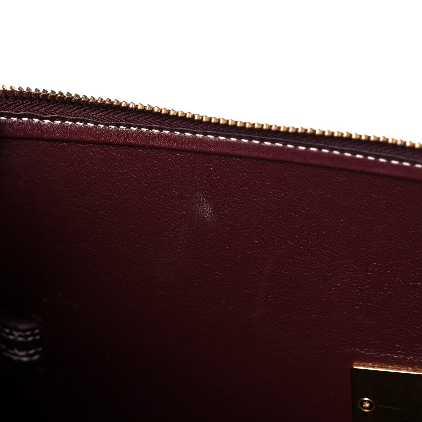 Natural Calfskin Mini Belt Bag Burgundy