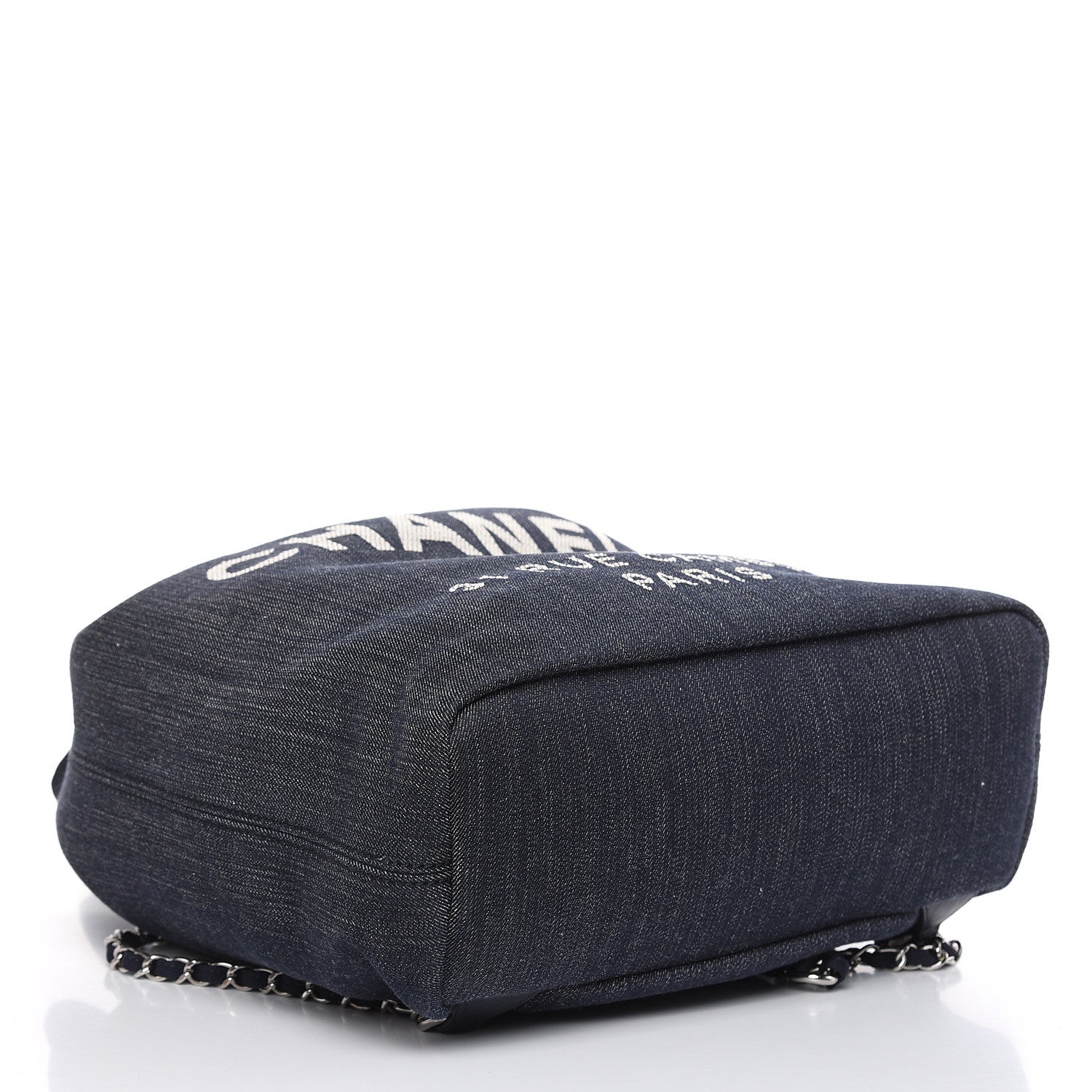 Chanel Canvas Large Deauville Backpack Denim Blue 4 of 10