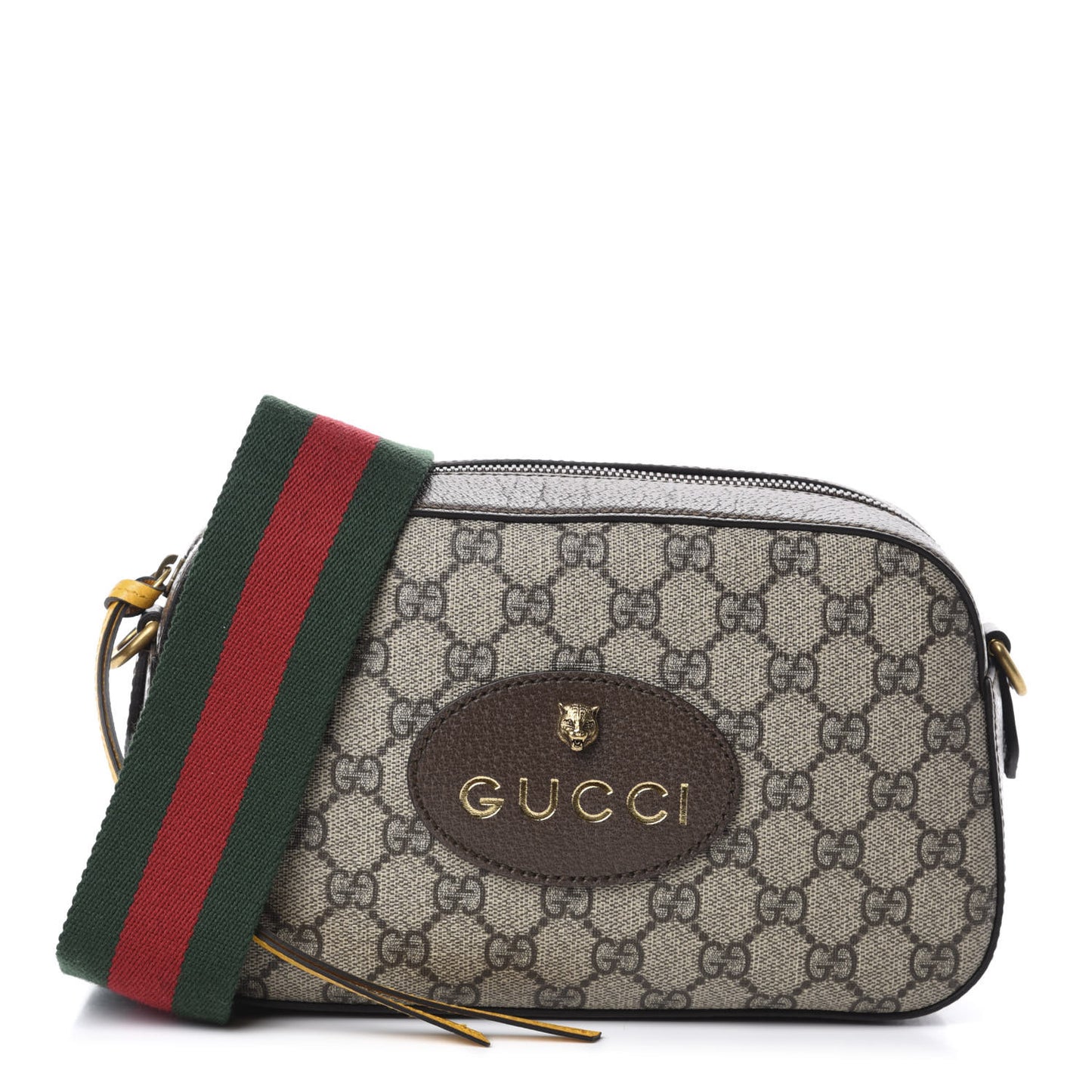 GG Supreme Monogram Web Neo Vintage Shoulder Bag Beige New Acero Crop