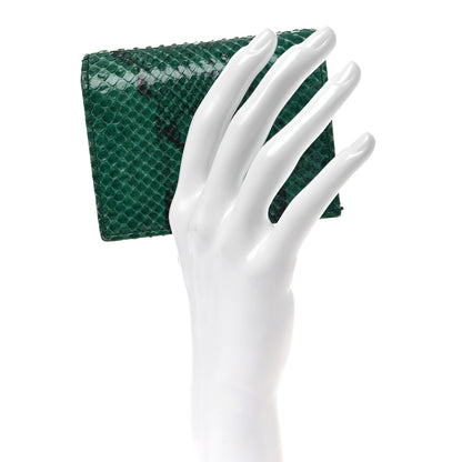 Gucci Snakeskin GG Marmont Card Case Green 2 of 11