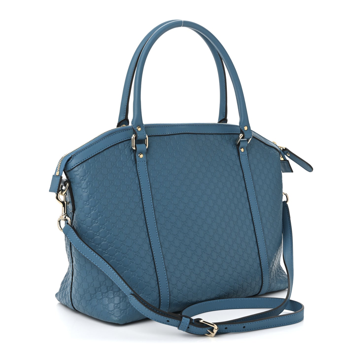 Soft Microguccissima Dome Satchel Deep Cobalt
