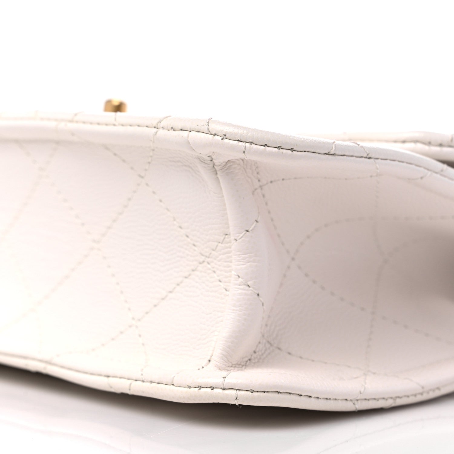 Chanel Caviar Quilted Medium Sweet Classic Flap White 9 of 12