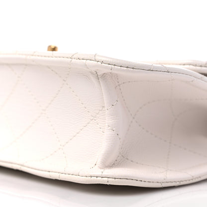 Chanel Caviar Quilted Medium Sweet Classic Flap White 9 of 12
