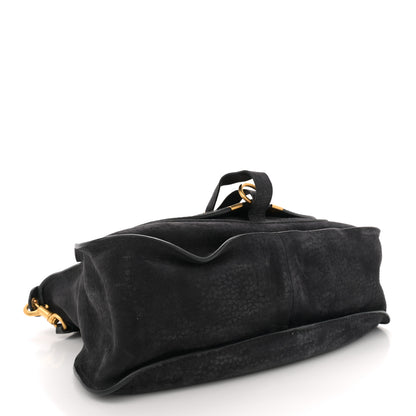 Chloe Nubuck Calfskin Medium Marcie Satchel Black 4 of 13
