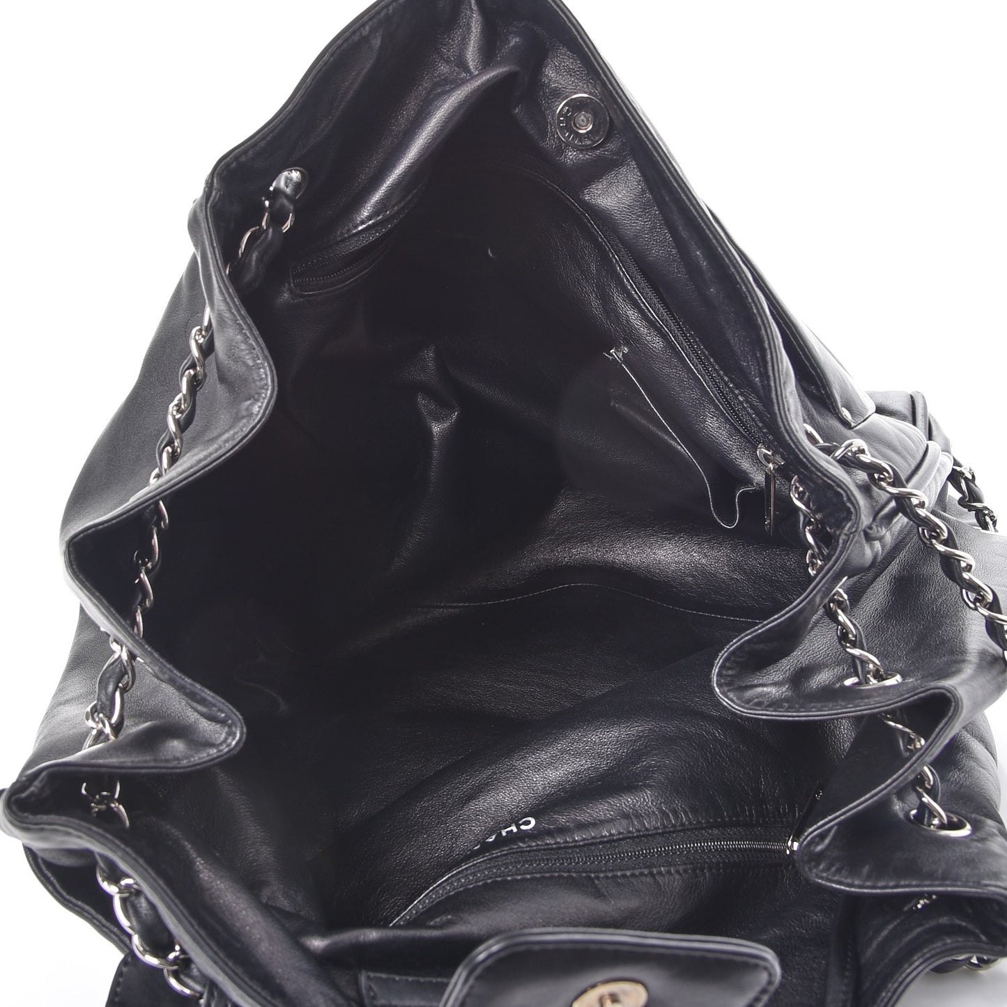 Calfskin Diagonal Ligne Tote Black