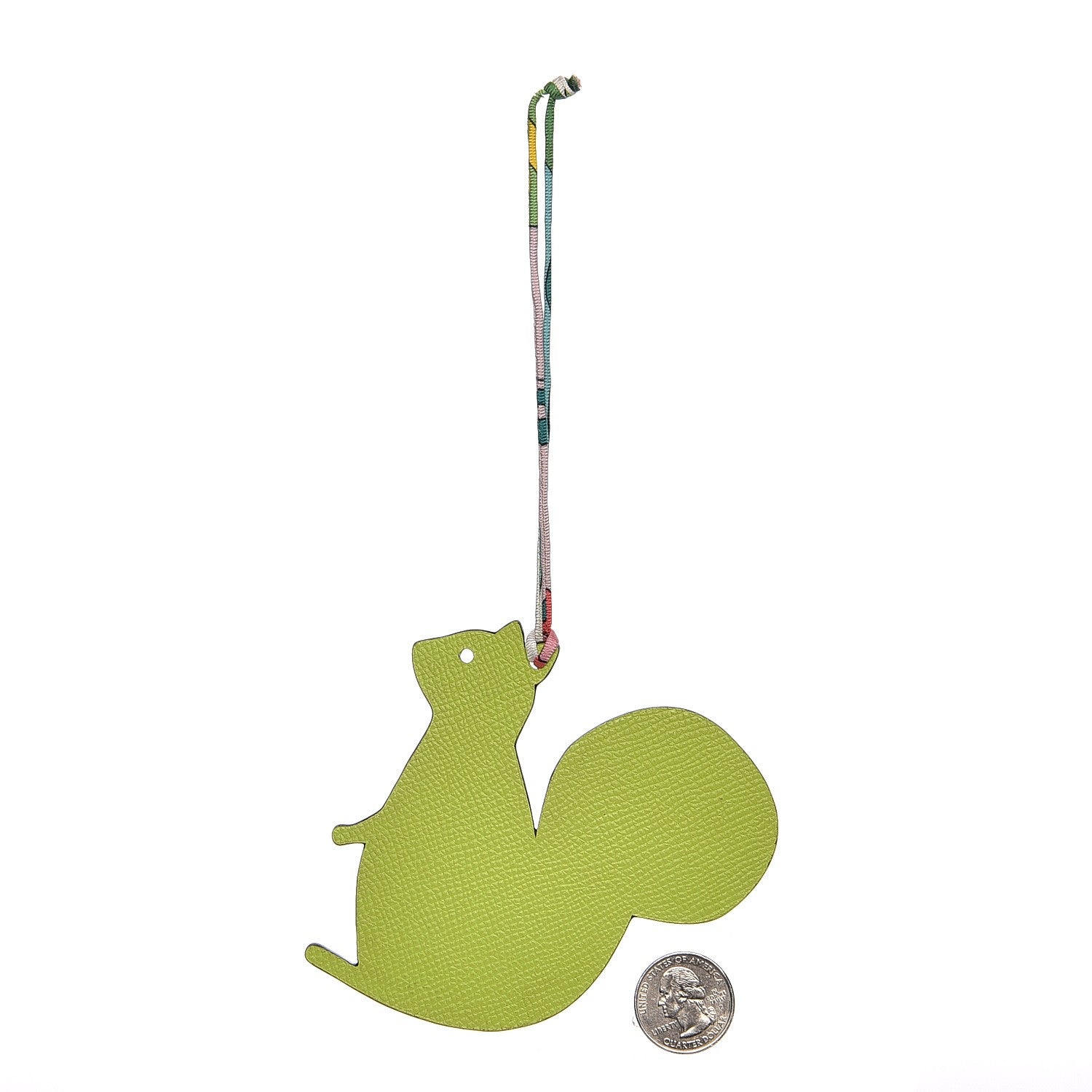 Hermes Epsom Togo Petit H GM Squirrel Bag Charm 2 of 3