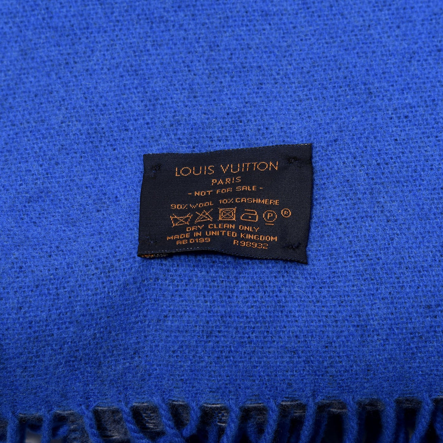 Wool Cashmere Classic Throw Navy