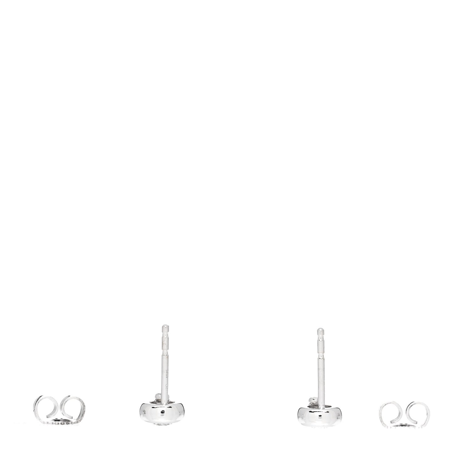 18K White Gold Diamond .50ctw Bezel Stud Earrings