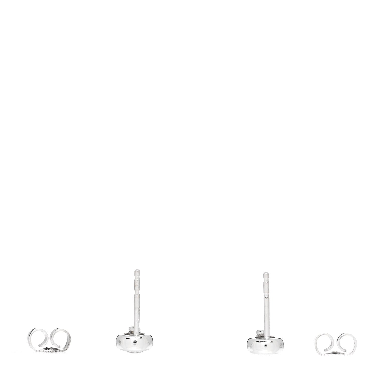 Roberto Coin 18K White Gold Diamond .50ctw Bezel Stud Earrings 3 of 5