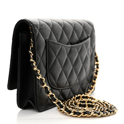 Chanel Caviar Quilted Wallet on Chain WOC Black 3 of 12