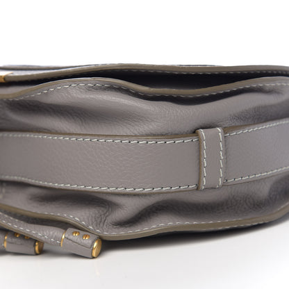 Chloe Grained Calfskin Medium Marcie Saddle Bag Cashmere Grey 7 of 8
