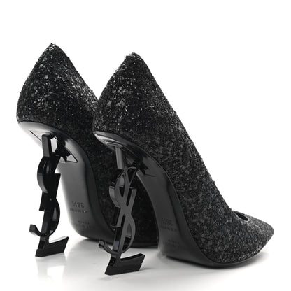 Saint Laurent Glitter Opyum 100 Pumps 36.5 Black 4 of 7