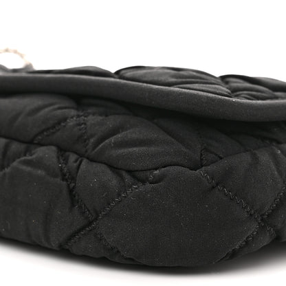 Chanel Jersey Bubble Quilt Flap Black 10 of 10