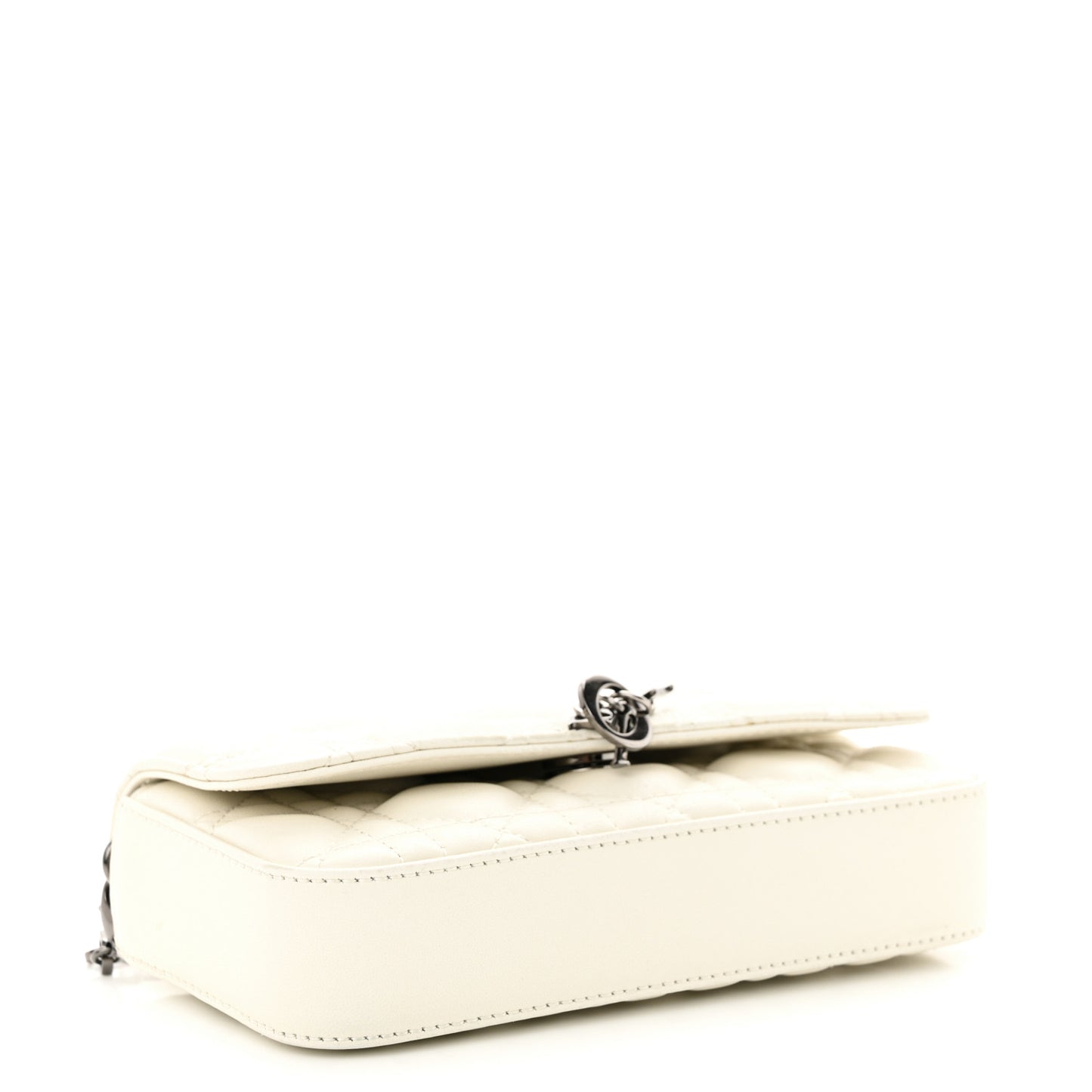 CHRISTIAN DIOR Calfskin Cannage Lady Dior Phone Pouch Latte