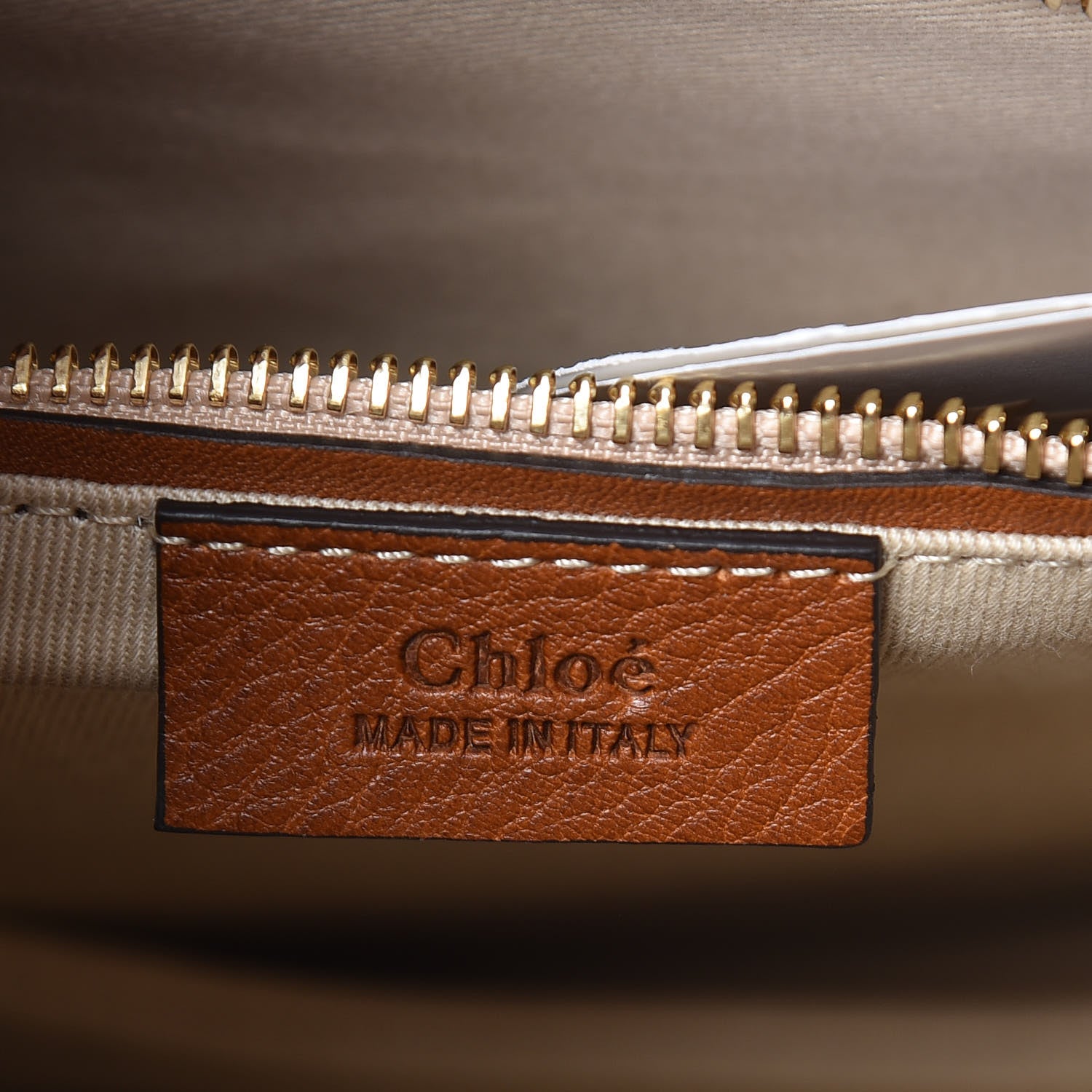 Chloe Calfskin Suede Raffia Medium Pixie Bag Caramel 7 of 14