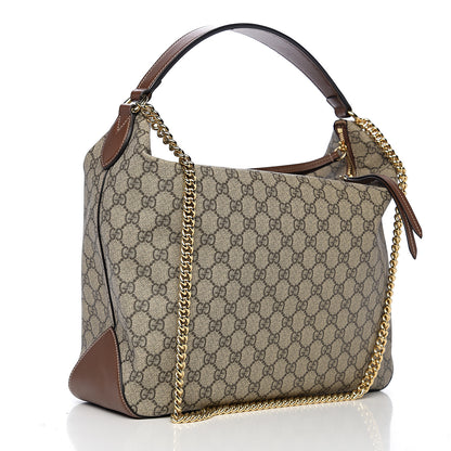 Gucci GG Supreme Monogram Large Linea A Hobo Light Brown 2 of 10