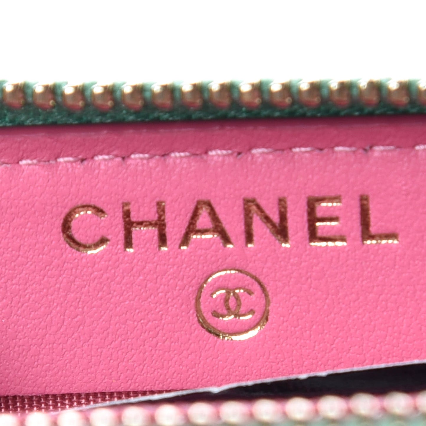 Caviar Quilted Medium Filigree Zip Around Wallet Pink Blue Green