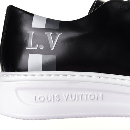 Louis Vuitton Glazed Calfskin Mens Beverly Hills Sneakers 5.5 Black 11 of 11