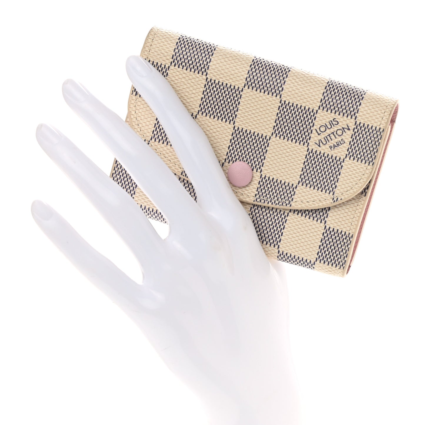 Damier Azur Rosalie Coin Purse Rose Ballerine