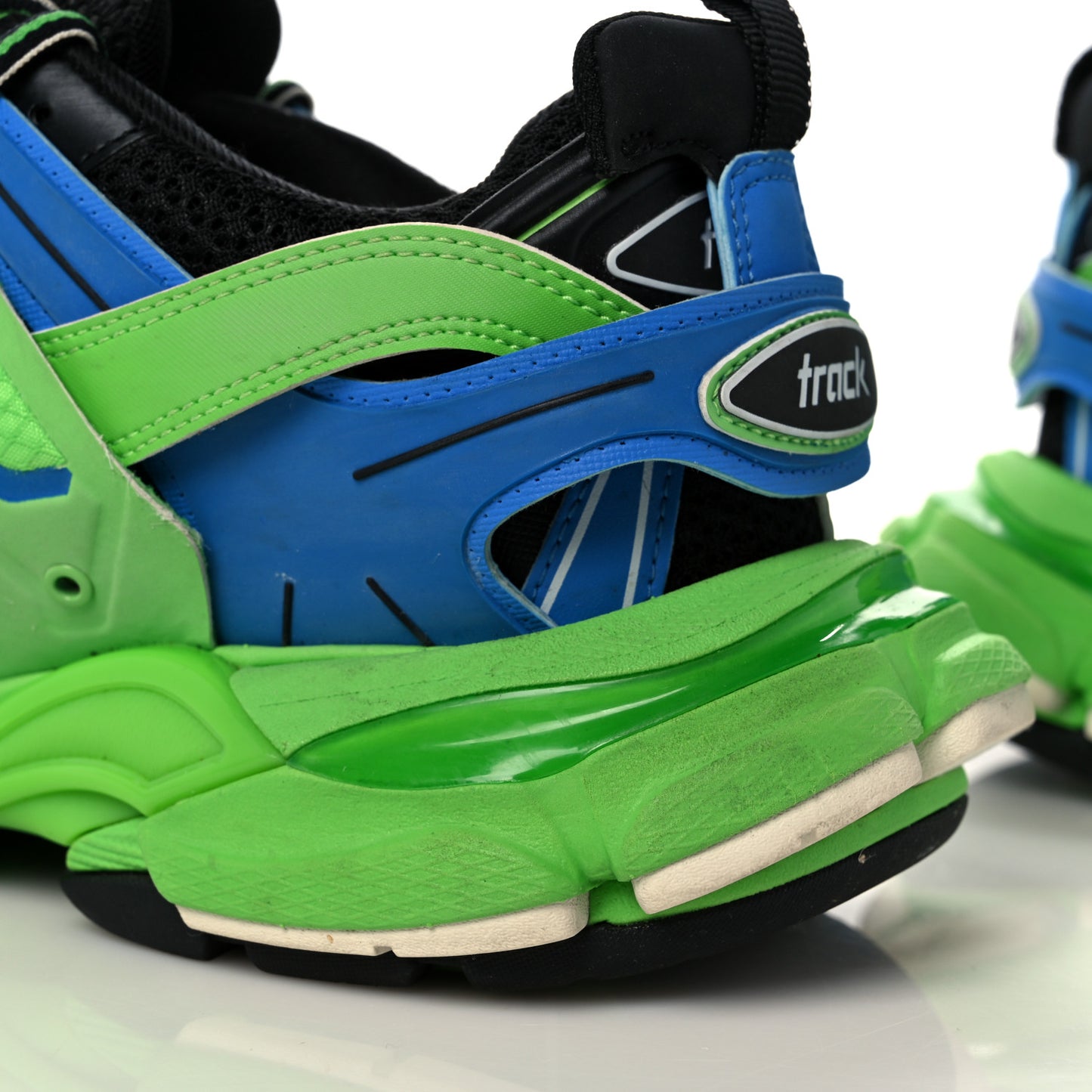 Mesh Nylon Metallic Fabric Womens Track Sneakers 39 Blue Green
