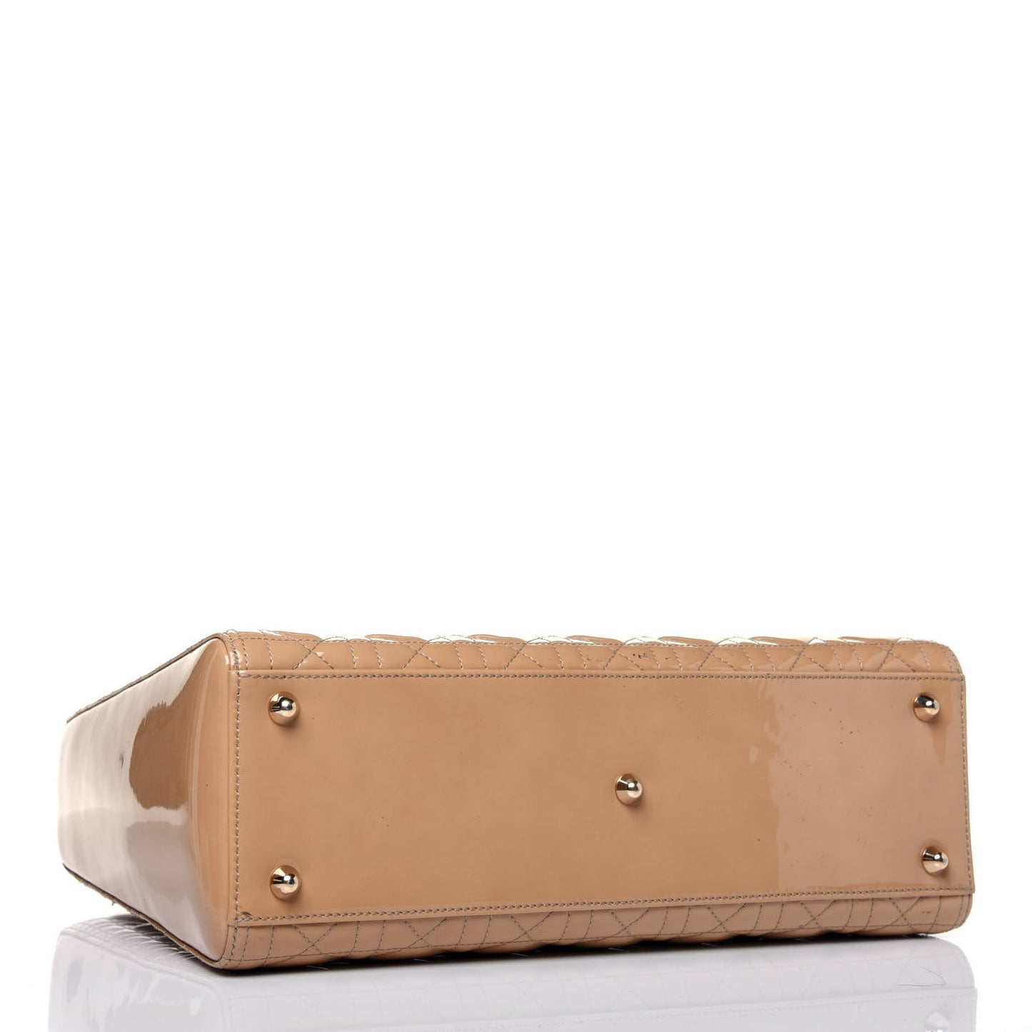 Patent Cannage Large Lady Dior Beige