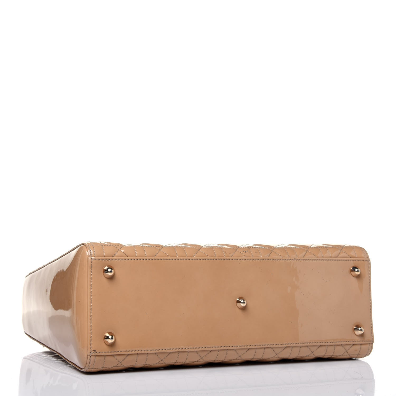 Christian Dior Patent Cannage Large Lady Dior Beige 5 of 20