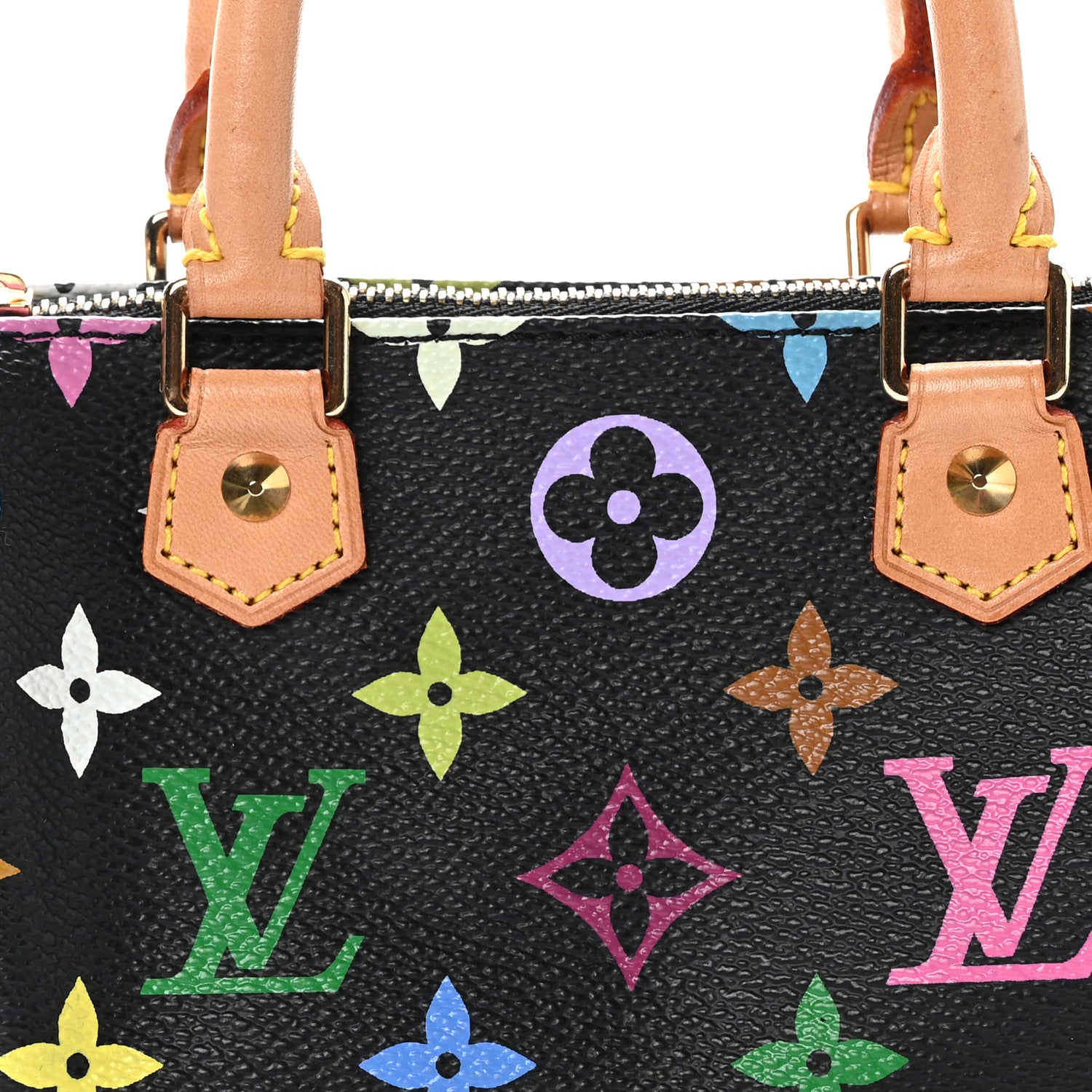 Louis Vuitton Monogram Multicolor Mini Sac HL Speedy Black 7 of 9