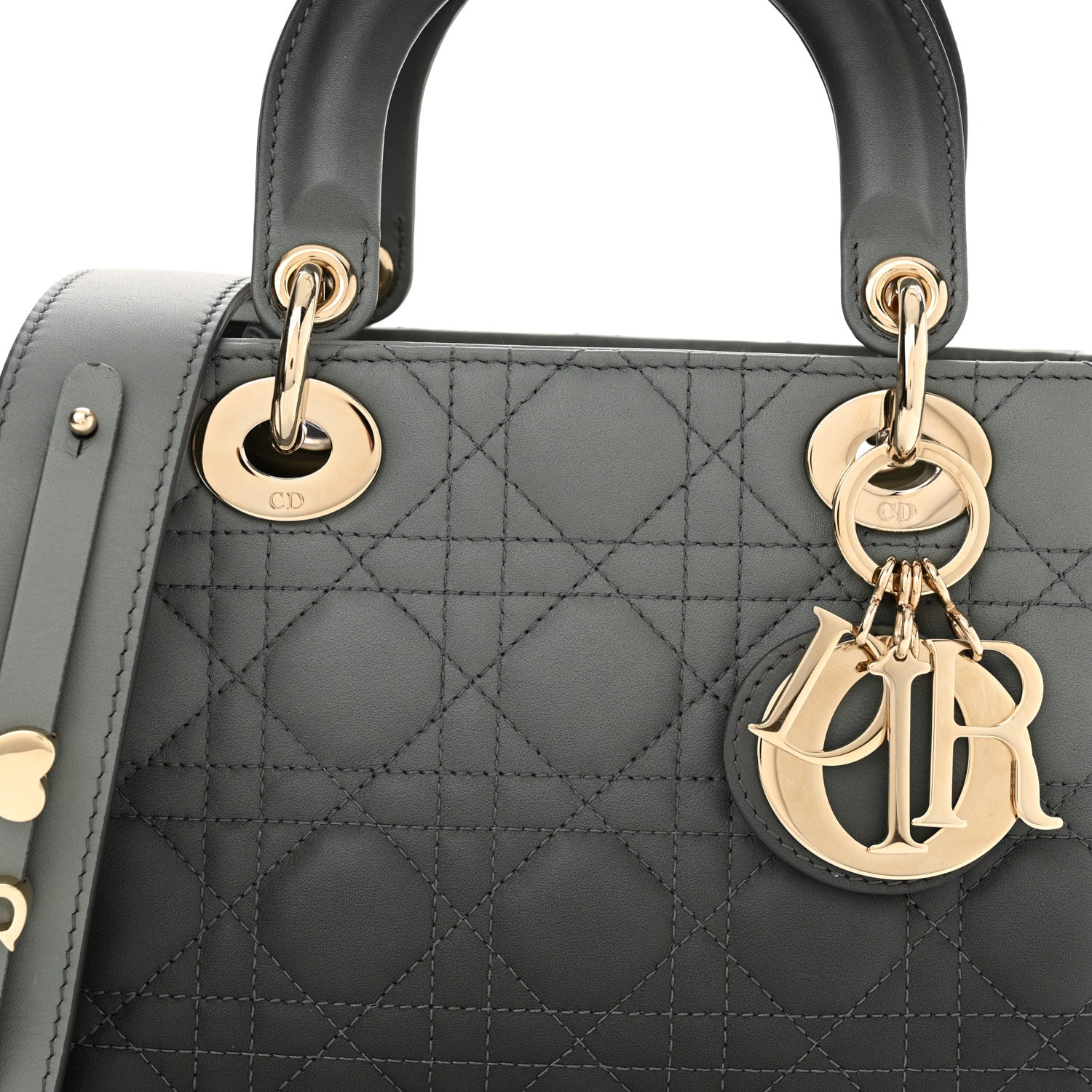 Christian Dior Lambskin Cannage Gradient Small My ABCDior Lady Dior Grey 8 of 12