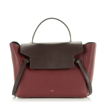Celine Goatskin Smooth Calfskin Mini Belt Bag Burgundy 1 of 8