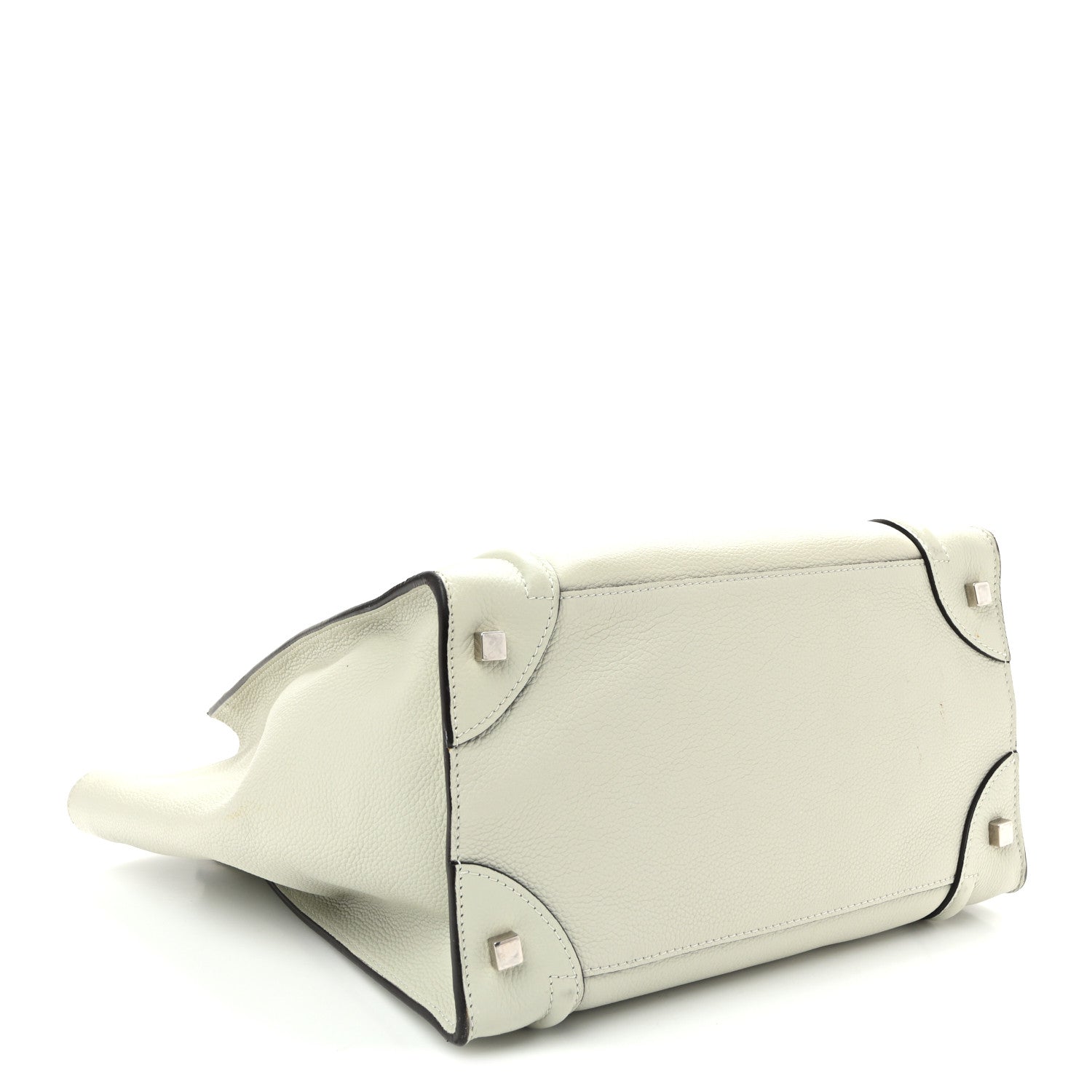 Celine Drummed Calfskin Mini Luggage Pebble Grey 4 of 12