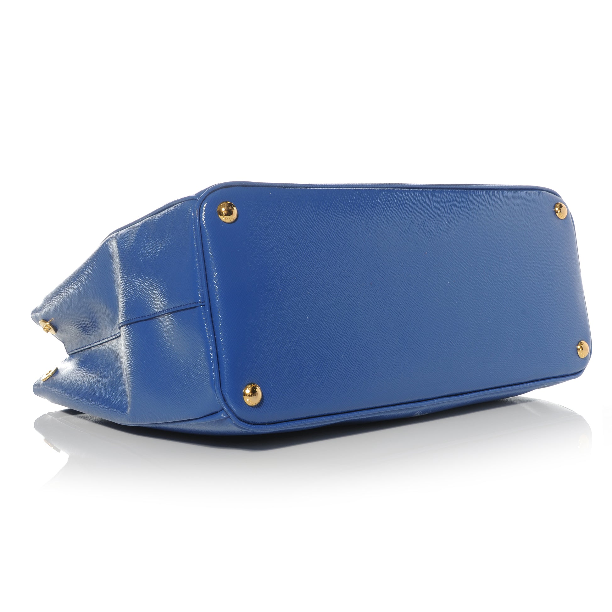 Prada Saffiano Vernice Shopping Tote Azzurro 4 of 10