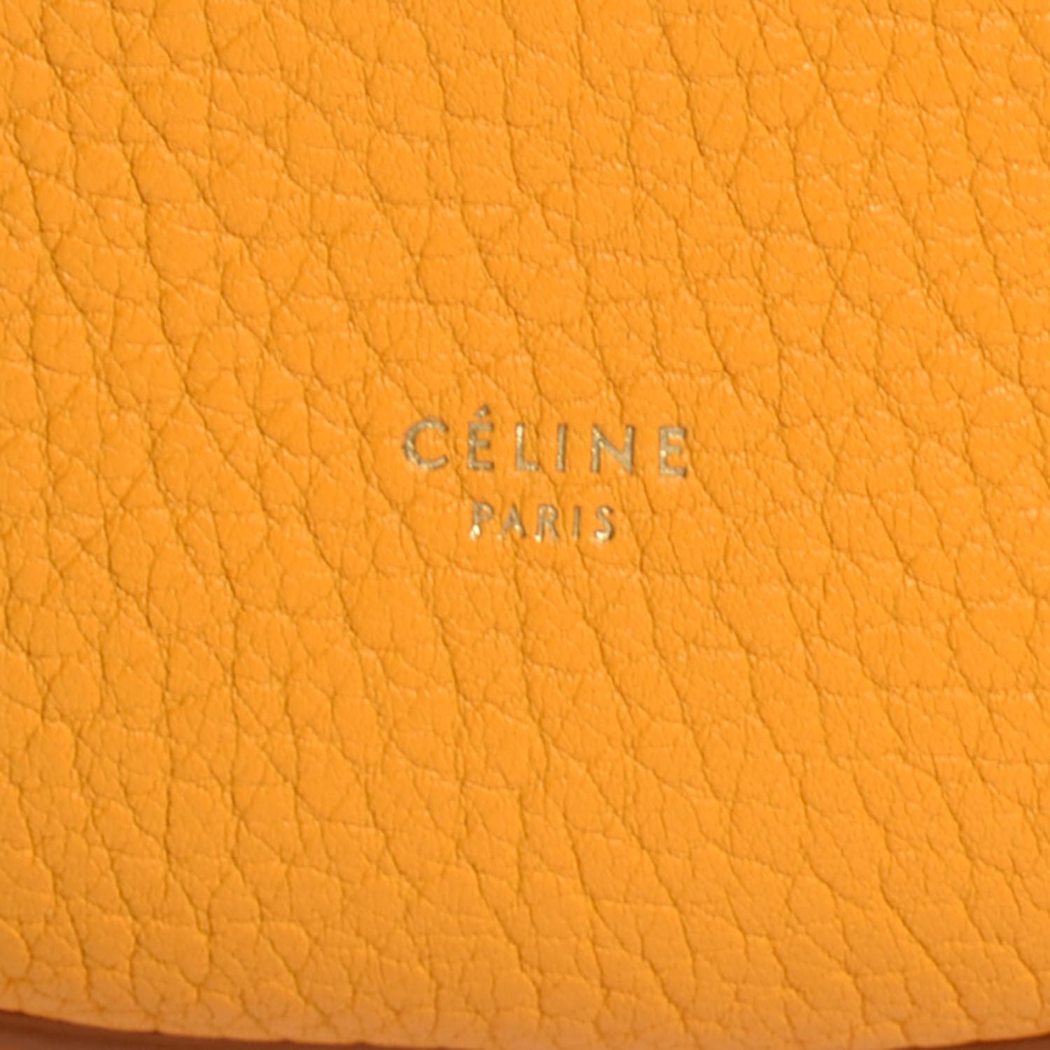 Celine Crisped Calfskin Small Hobo Saffron 8 of 8