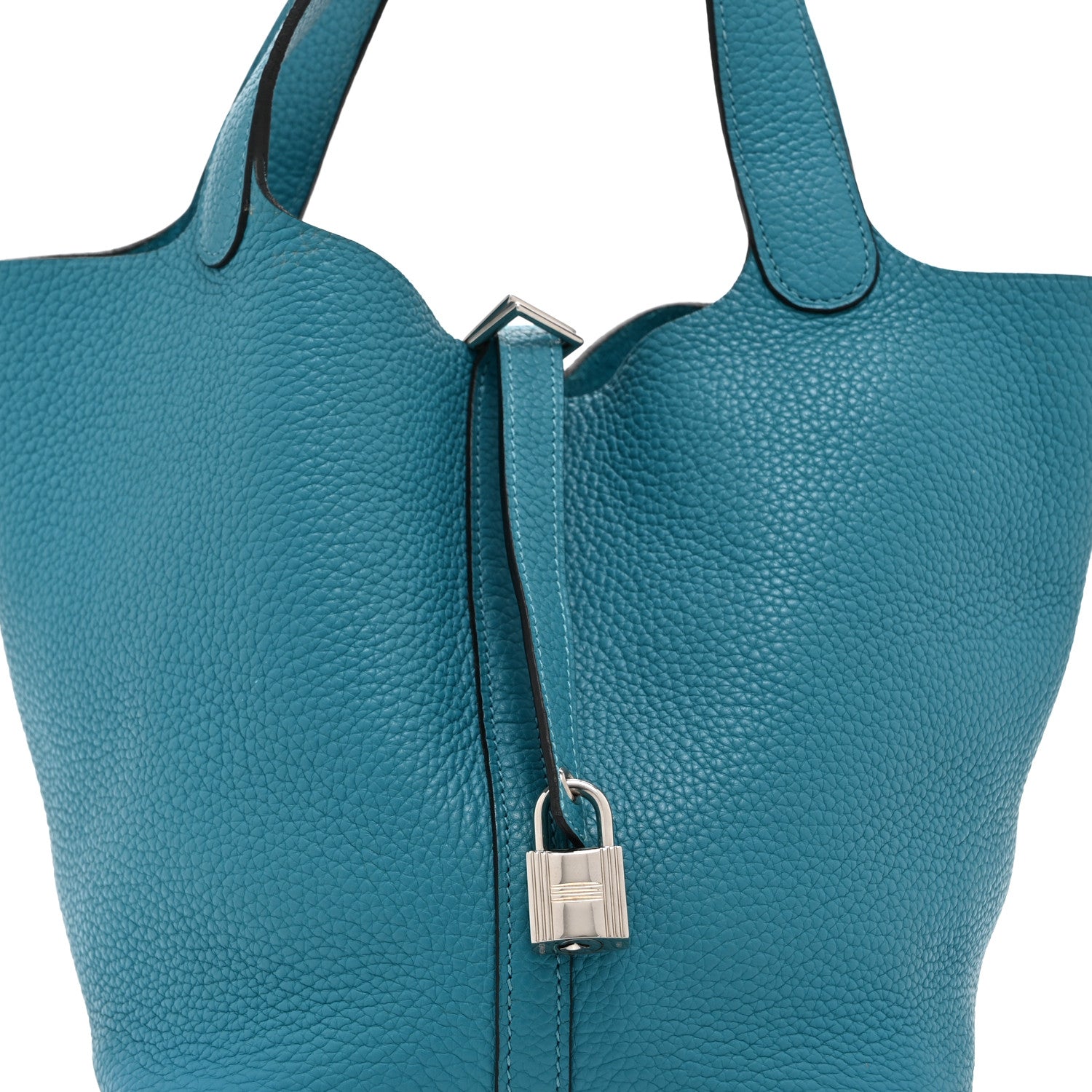 Hermes Taurillon Clemence Picotin Lock 22 MM Bleu Izmir 8 of 10