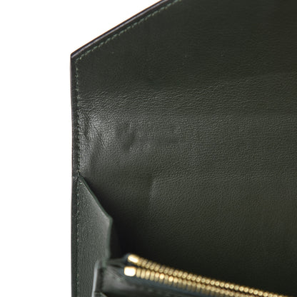 Celine Smooth Calfskin Pocket Tri-Fold Multifunction Envelope Flap Wallet Jade 24 of 26