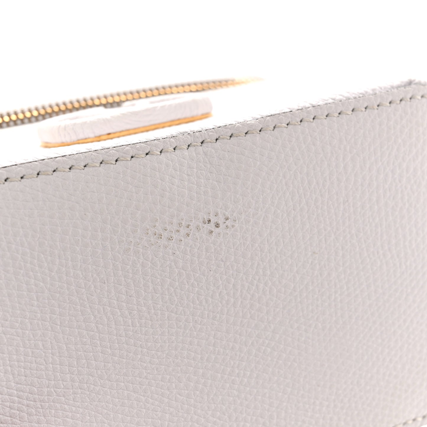 Grained Calfskin VSling Vanity Case White