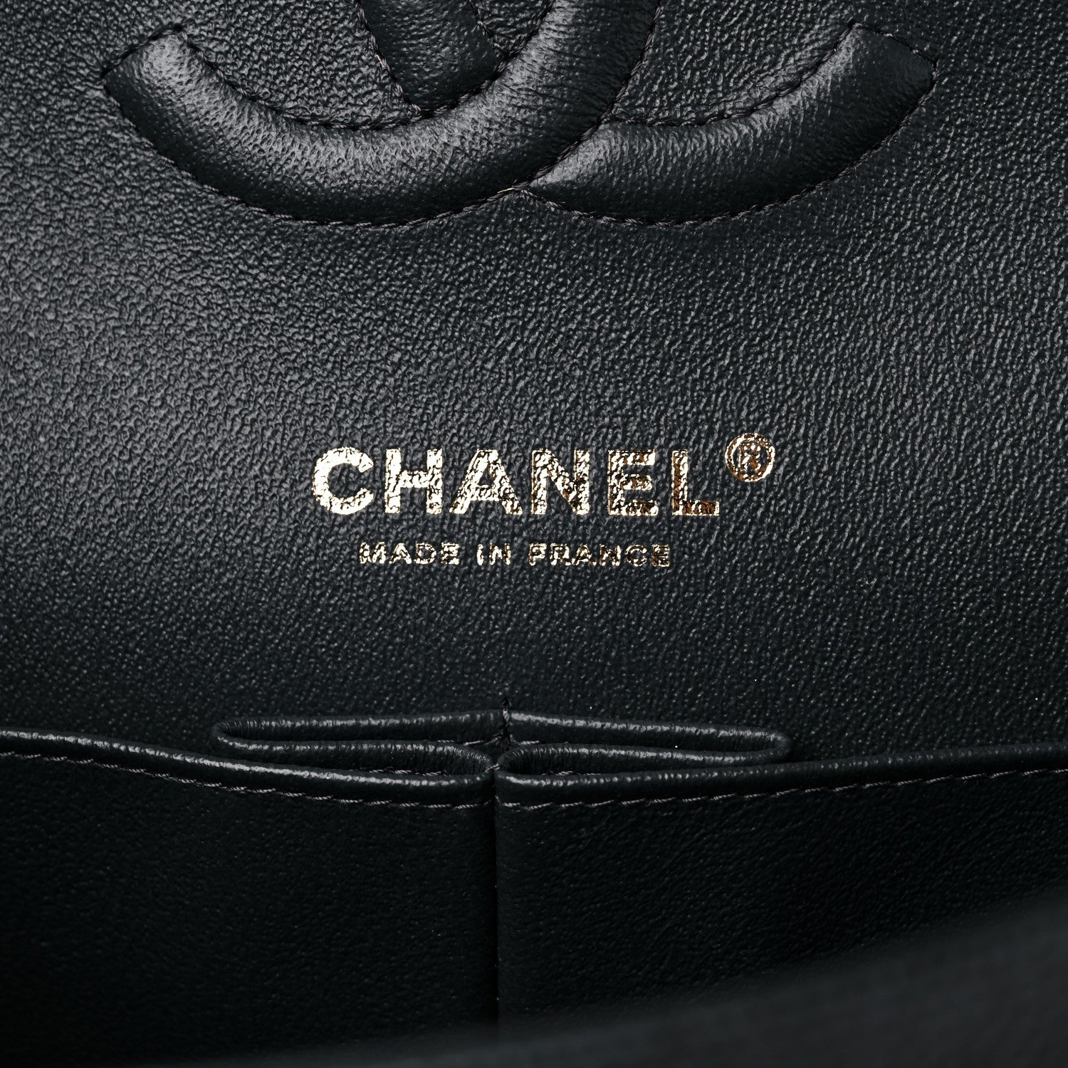 Chanel Metallic Caviar Quilted Medium Double Flap Dark Grey 6 of 9