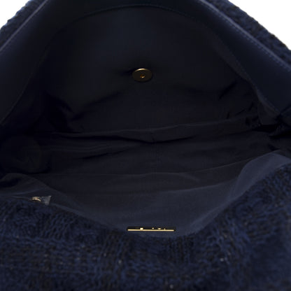 Chanel Tweed Maxi 19 Flap Navy 5 of 9