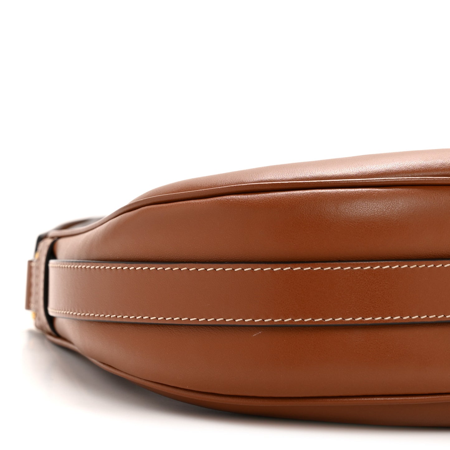 Smooth Calfskin Medium Strap Ava Shoulder Bag Tan