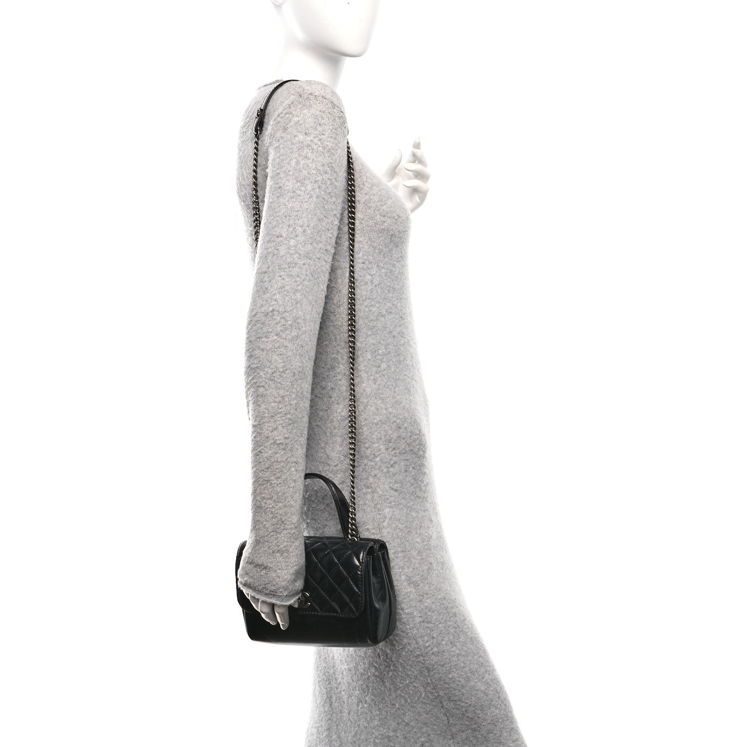 Chanel Glazed Calfskin Pilot Essentials Flap Black 2 of 13