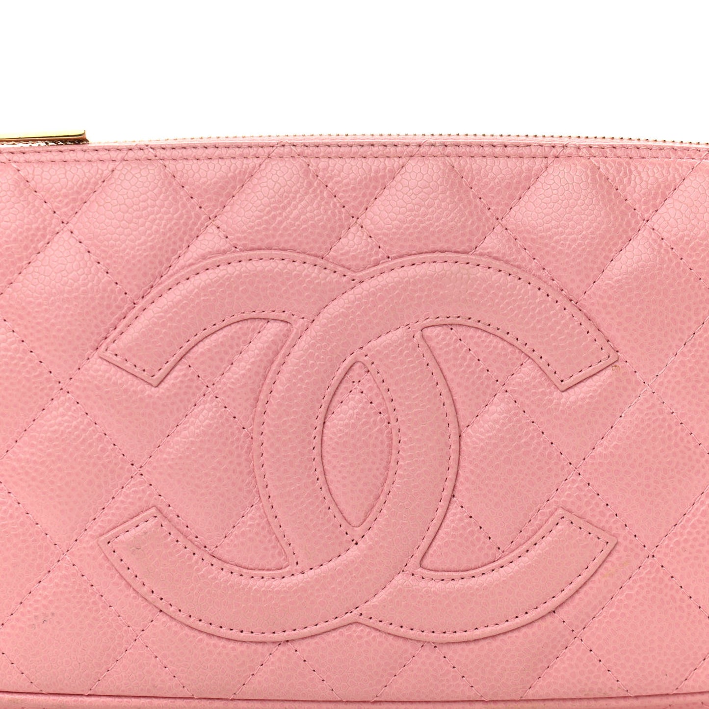 Caviar Quilted Pochette Pink