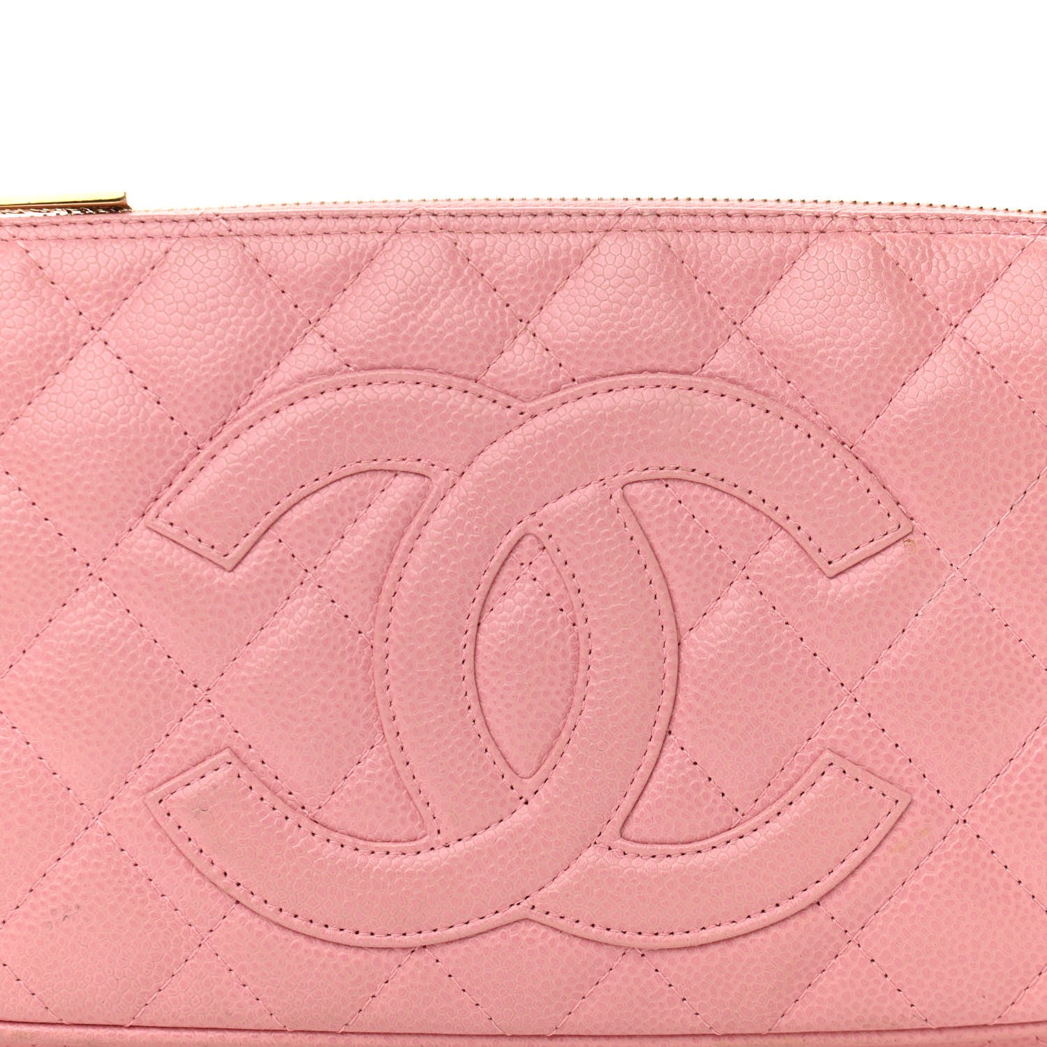 Chanel Caviar Quilted Pochette Pink 8 of 17