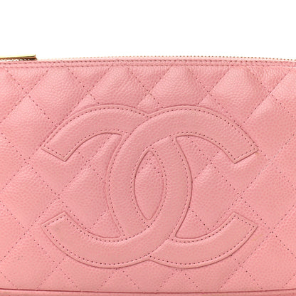 Chanel Caviar Quilted Pochette Pink 8 of 17