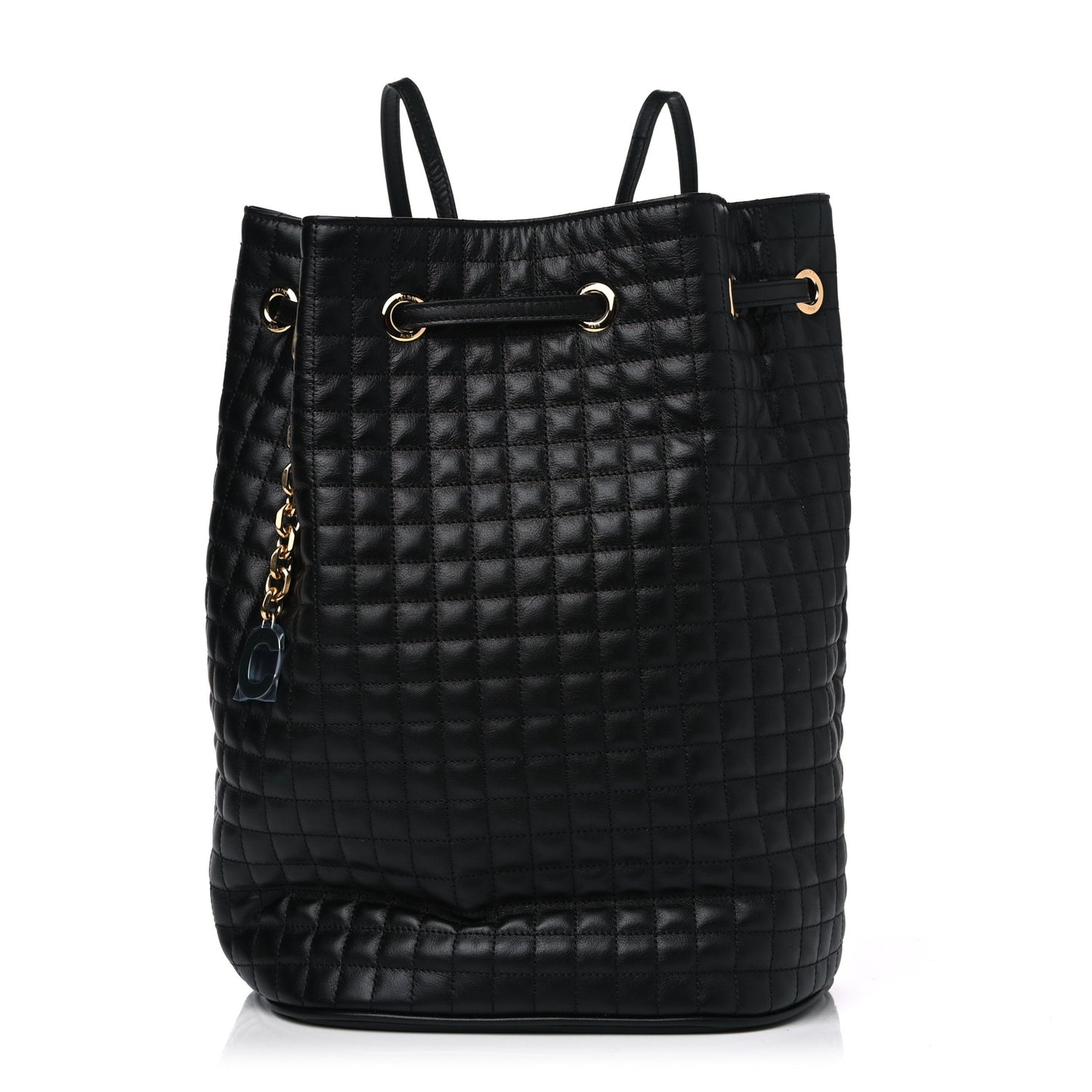 Calfskin Quilted Small C Backpack Black