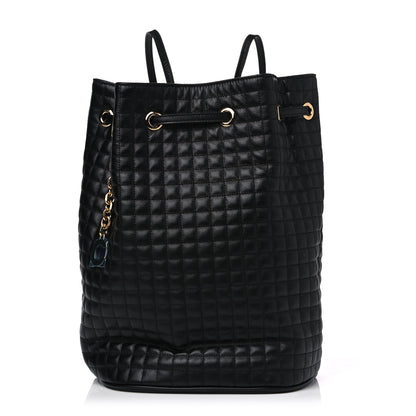Celine Calfskin Quilted Small C Backpack Black 1 of 5