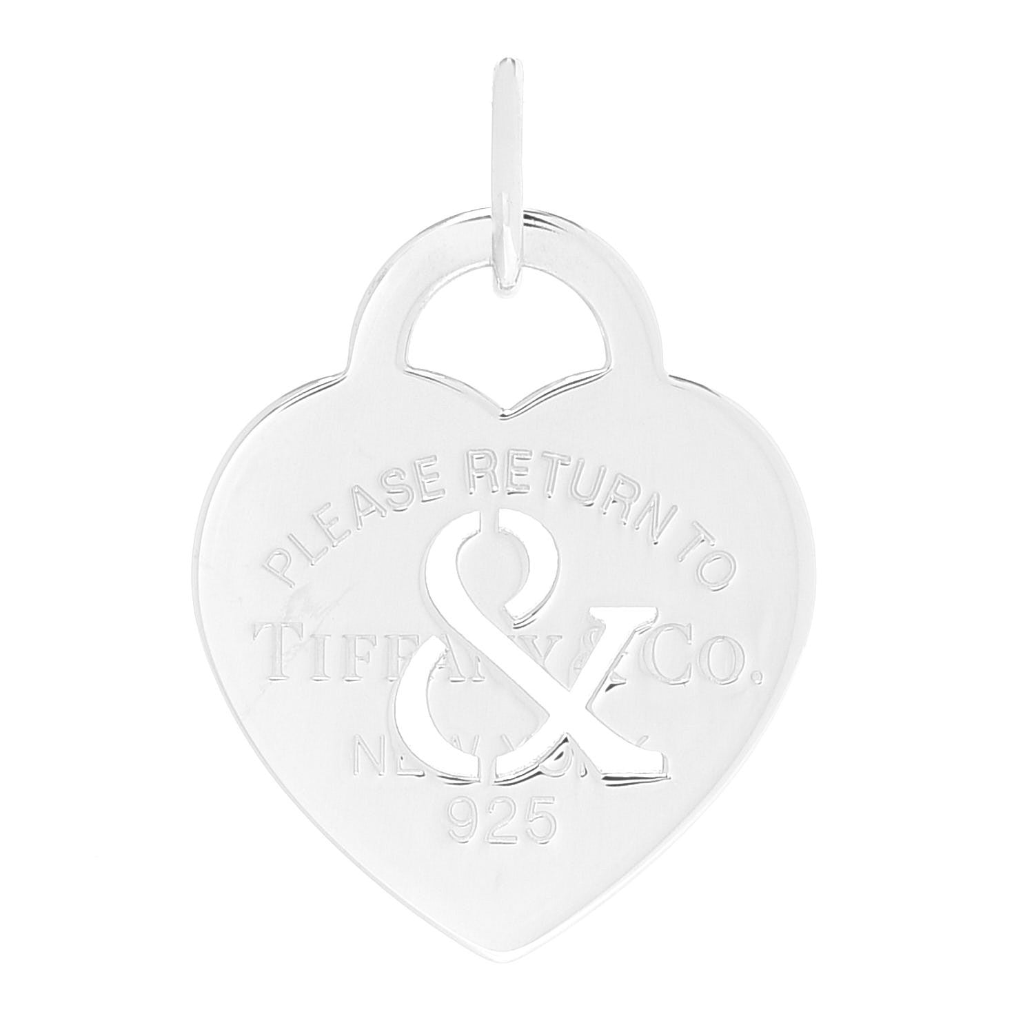Tiffany Sterling Silver Return to Tiffany Ampersand Heart Charm 1 of 3